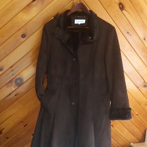 Calvin Klein Faux Suede Coat